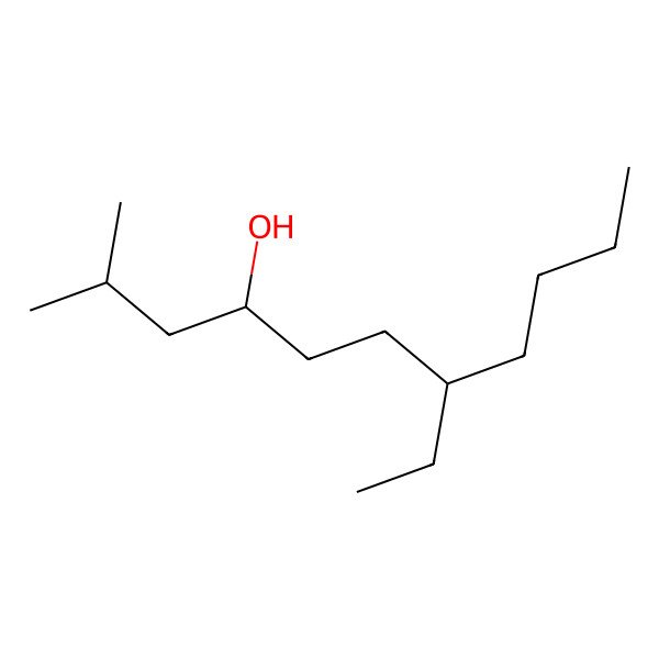 2D Structure of 7-Ethyl-2-methyl-4-undecanol