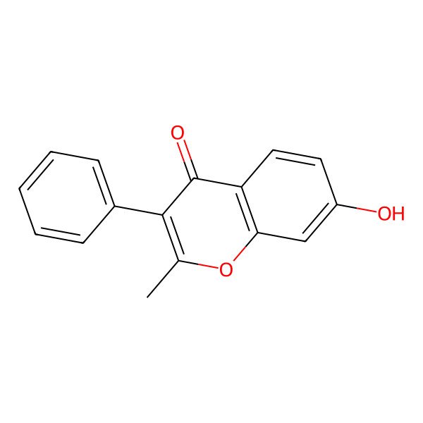2D Structure of 7-Hydroxy-2-methyl-3-phenyl-4H-chromen-4-one