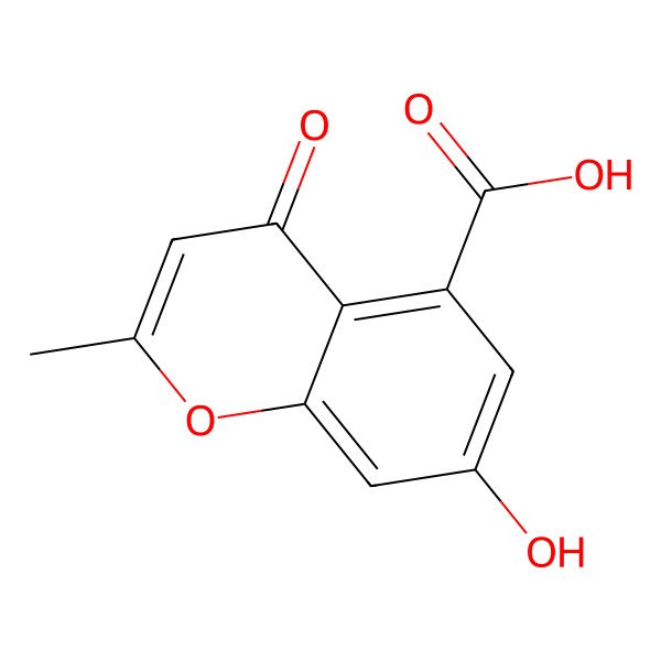 2D Structure of 7-Hydroxy-2-methyl-4-oxo-4H-1-benzopyran-5-carboxylic acid
