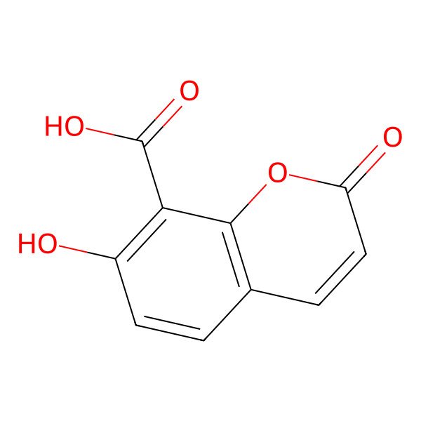 2D Structure of 7-Hydroxy-2-oxochromene-8-carboxylic acid