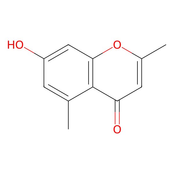 2D Structure of 7-Hydroxy-2,5-dimethyl-4H-1-benzopyran-4-one