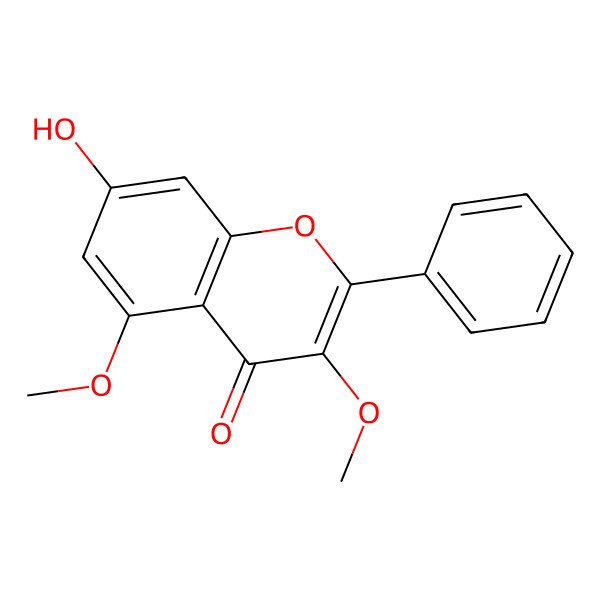 2D Structure of 7-Hydroxy-3,5-dimethoxyflavone