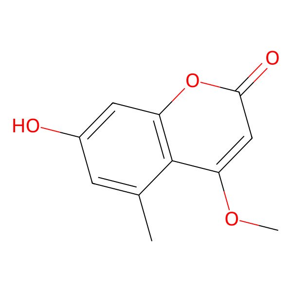 2D Structure of 7-Hydroxy-4-methoxy-5-methylchromen-2-one