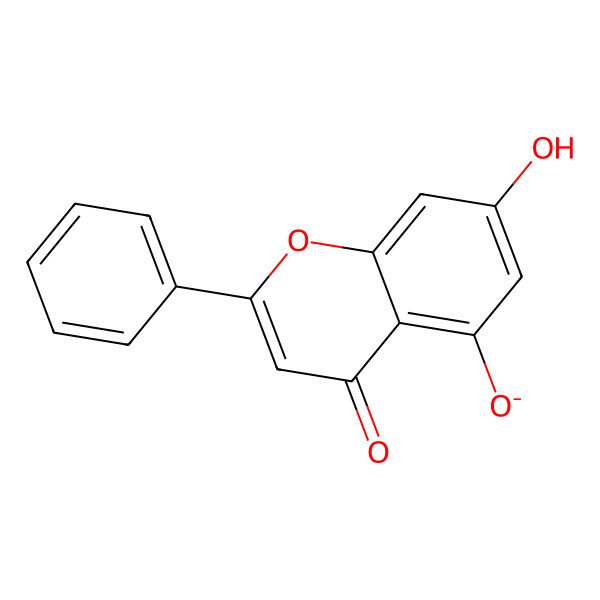 2D Structure of 7-Hydroxy-4-oxo-2-phenylchromen-5-olate