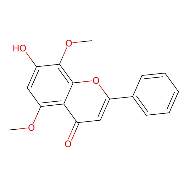 2D Structure of 7-Hydroxy-5,8-Dimethoxyflavone 2D Structure of 7-Hydroxy-5,8-Dimethoxyflavone
