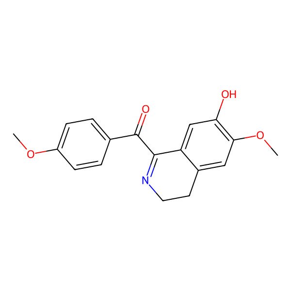 2D Structure of (7-Hydroxy-6-methoxy-3,4-dihydroisoquinolin-1-yl)-(4-methoxyphenyl)methanone