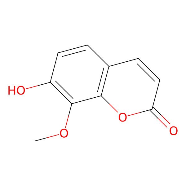 2D Structure of 7-Hydroxy-8-methoxycoumarin