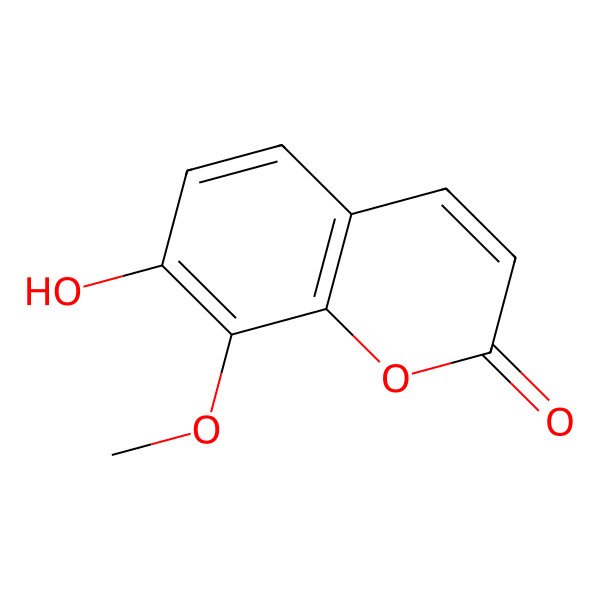 2D Structure of 7-Hydroxy-8-methoxycoumarin 2D Structure of 7-Hydroxy-8-methoxycoumarin