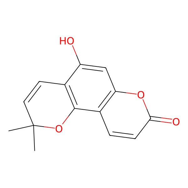 2D Structure of 5-Hydroxy-2,2-dimethylpyrano[2,3-h]chromen-8-one