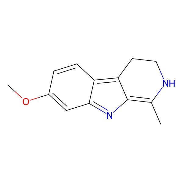 2D Structure of 7-methoxy-1-methyl-3,4-dihydro-2H-pyrido[3,4-b]indole