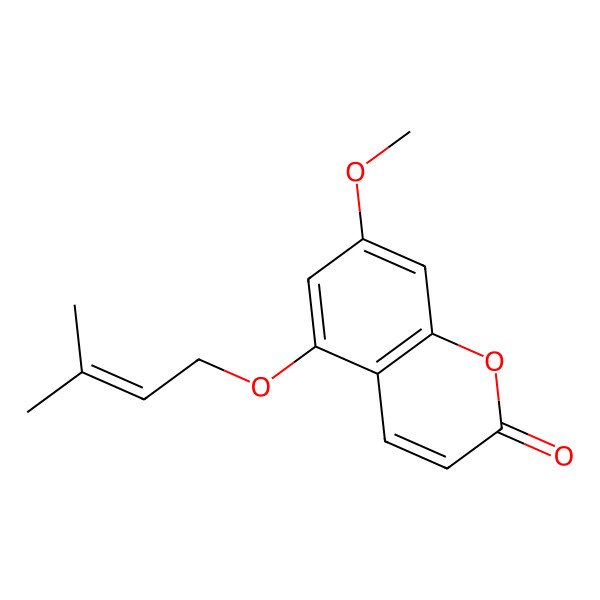 2D Structure of 7-Methoxy-5-prenyloxycoumarin 2D Structure of 7-Methoxy-5-prenyloxycoumarin