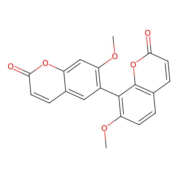 2D Structure of 7-Methoxy-8-(7-methoxy-2-oxochromen-6-yl)chromen-2-one