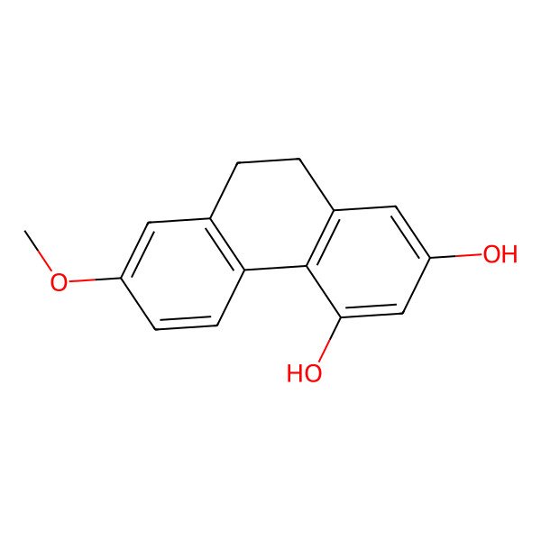 2D Structure of 7-Methoxy-9,10-dihydrophenanthrene-2,4-diol