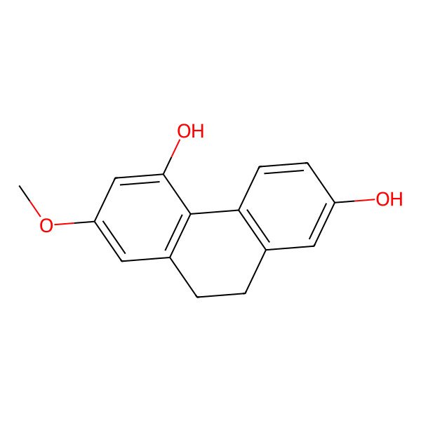 2D Structure of 7-Methoxy-9,10-dihydrophenanthrene-2,5-diol