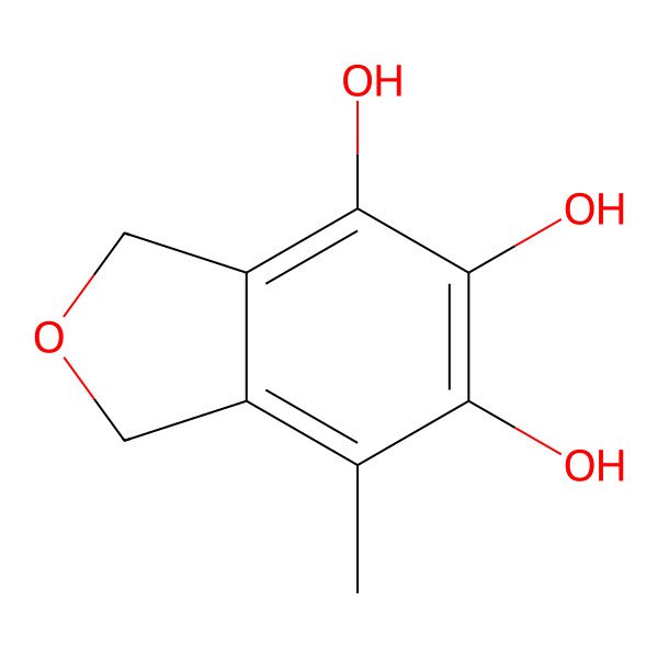 2D Structure of 7-Methyl-1,3-dihydro-2-benzofuran-4,5,6-triol 2D Structure of 7-Methyl-1,3-dihydro-2-benzofuran-4,5,6-triol