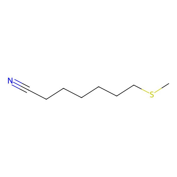 2D Structure of 7-(Methylthio)heptanenitrile