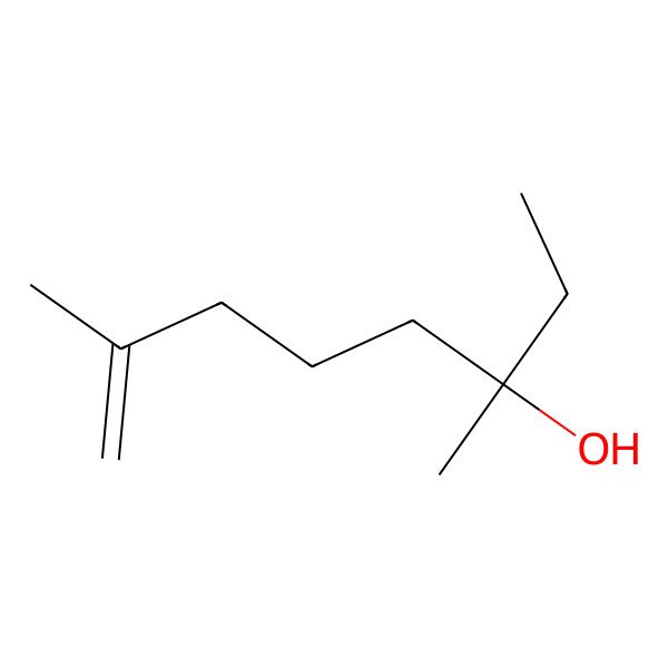 2D Structure of 7-Octen-3-ol, 3,7-dimethyl-