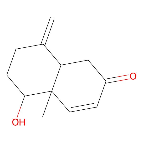 2D Structure of 7-Trinoreudesm-4(15),8-dien-1beta-ol-7-one