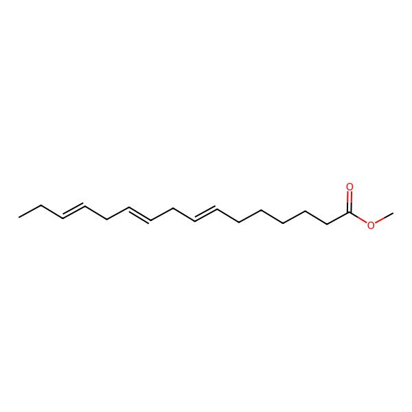 2D Structure of 7,10,13-Hexadecatrienoic acid, methyl ester
