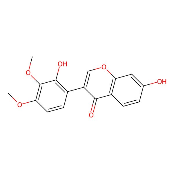 2D Structure of 7-Hydroxy-3-(2-hydroxy-3,4-dimethoxy-phenyl)chromen-4-one