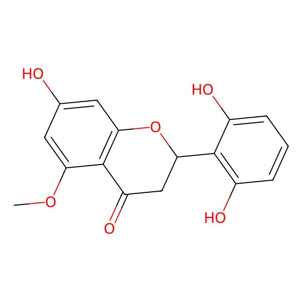 2D Structure of 7,2',6'-Trihydroxy-5-methoxyflavanone