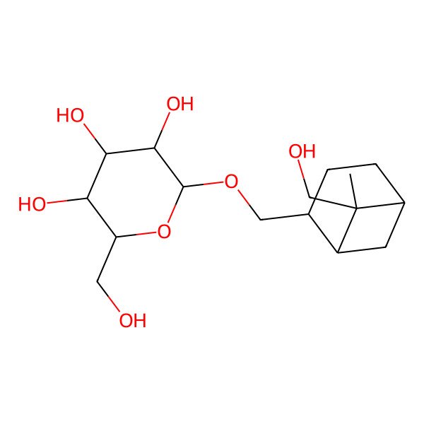2D Structure of (2R,3S,4S,5R,6R)-2-(hydroxymethyl)-6-[[(1S,2R,5S,6R)-6-(hydroxymethyl)-6-methyl-2-bicyclo[3.1.1]heptanyl]methoxy]oxane-3,4,5-triol