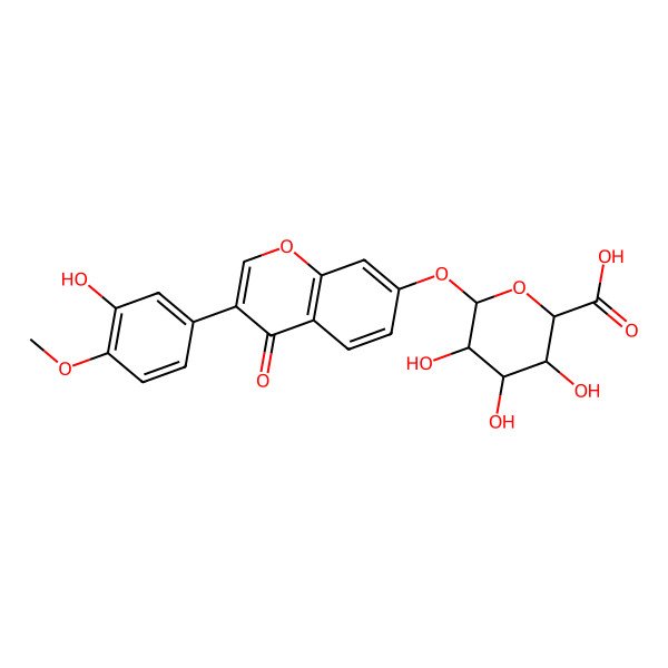 2D Structure of calycosin-7-O-beta-D-glucuronide