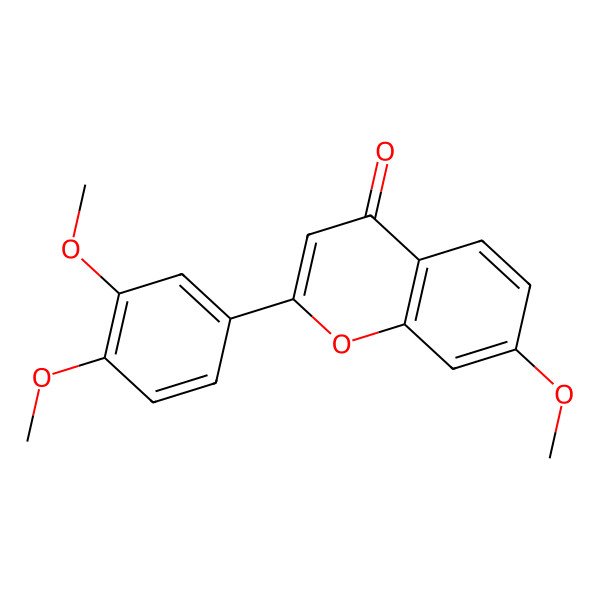 2D Structure of 7,3',4'-Trimethoxyflavone