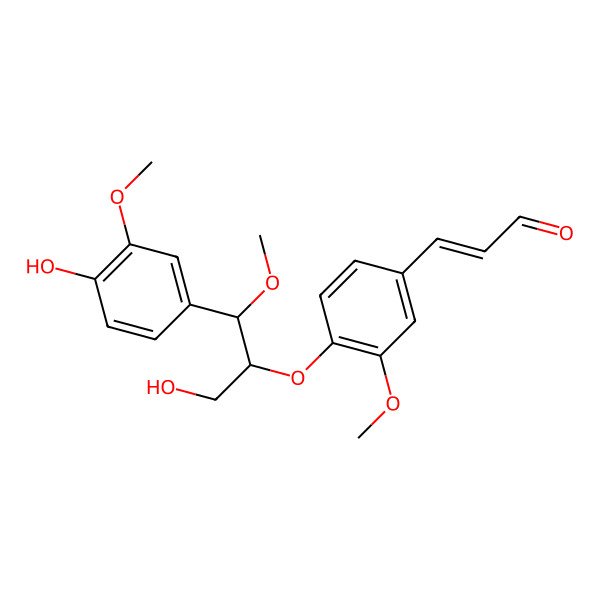 2D Structure of (E)-3-[4-[(1R,2R)-3-hydroxy-1-(4-hydroxy-3-methoxyphenyl)-1-methoxypropan-2-yl]oxy-3-methoxyphenyl]prop-2-enal