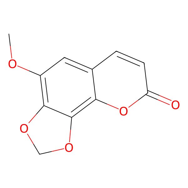 2D Structure of 7,8-Methylenedioxy-6-methoxycoumarin