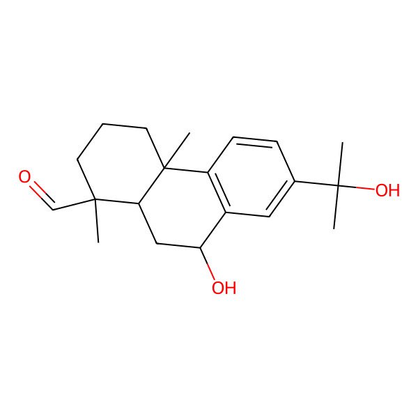 2D Structure of 7alpha,15-Dihydroxyabieta-8,11,13-triene-18-al