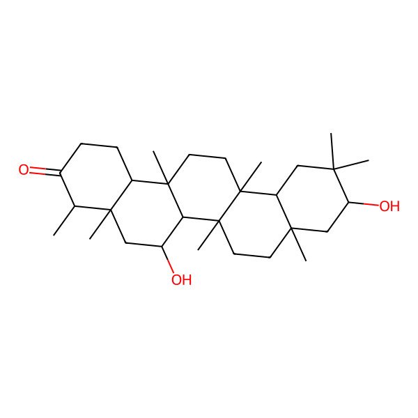 2D Structure of 7alpha,21alpha-Dihydroxyfriedelane-3-one