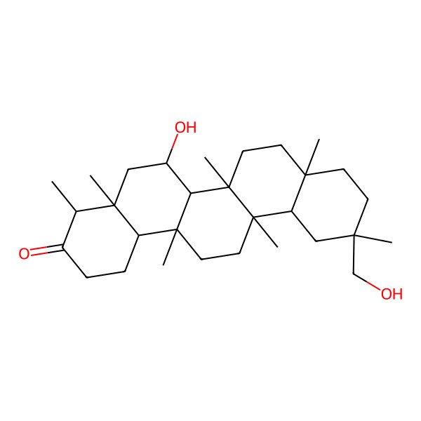 2D Structure of 7alpha,29-Dihydroxyfriedelane-3-one