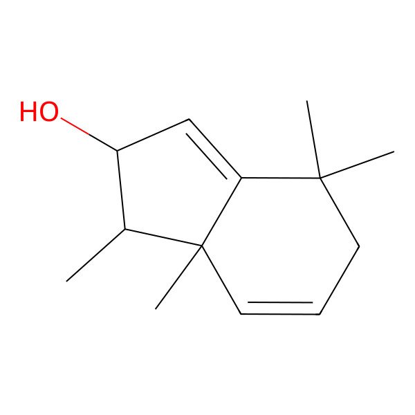 2D Structure of (7aS)-2,4,5,7aalpha-Tetrahydro-1alpha,4,4,7aalpha-tetramethyl-1H-inden-2alpha-ol