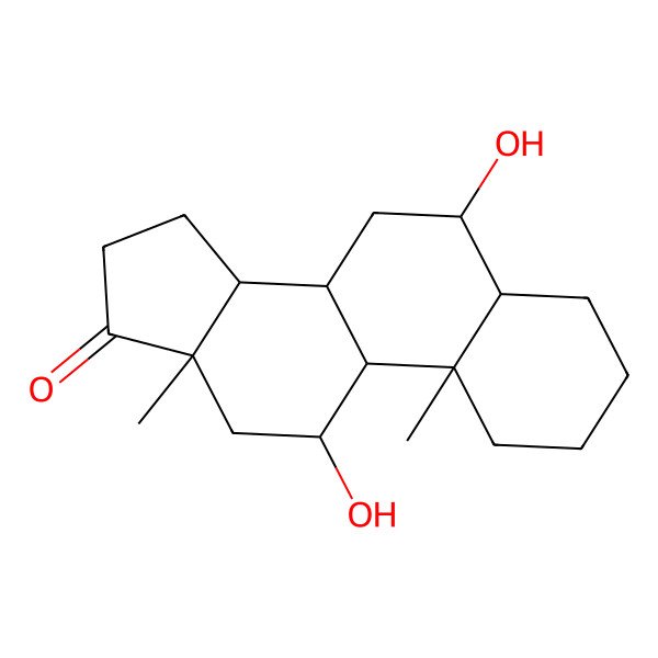 2D Structure of (5S,6S,8S,9S,10S,11R,13S,14S)-6,11-dihydroxy-10,13-dimethyl-1,2,3,4,5,6,7,8,9,11,12,14,15,16-tetradecahydrocyclopenta[a]phenanthren-17-one