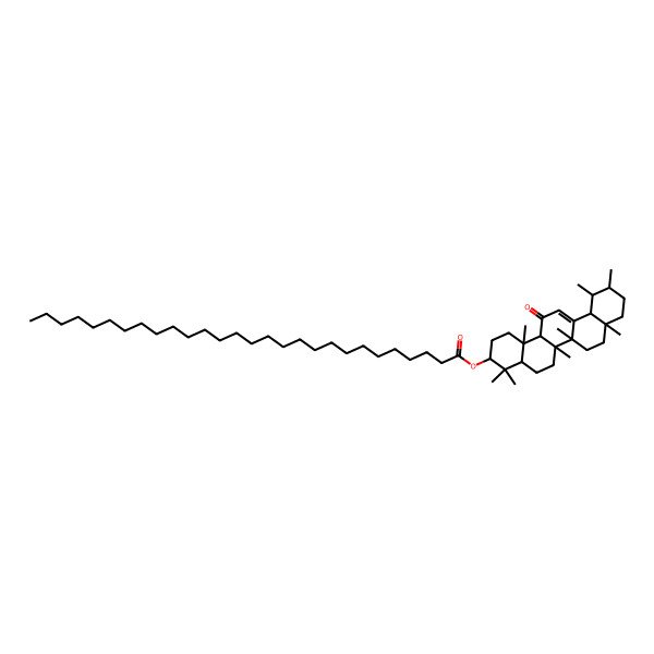2D Structure of [(6bS,11R)-4,4,6a,6b,8a,11,12,14b-octamethyl-14-oxo-1,2,3,4a,5,6,7,8,9,10,11,12,12a,14a-tetradecahydropicen-3-yl] octacosanoate