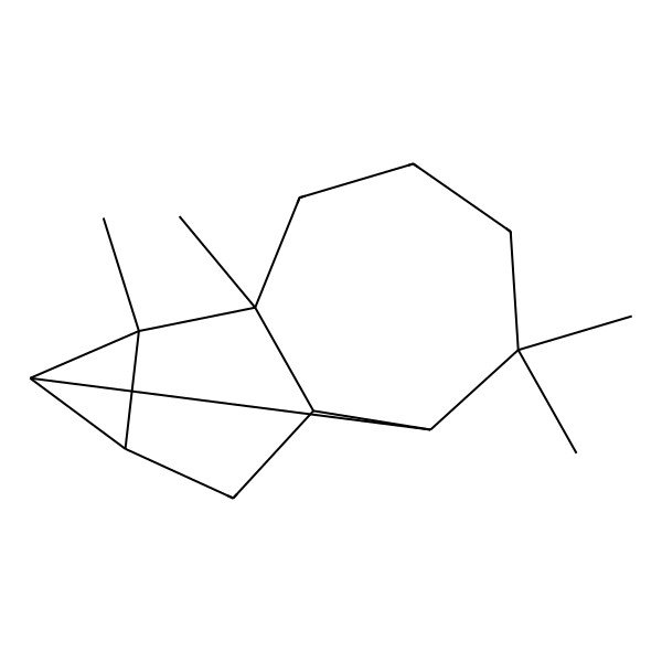 2D Structure of 1,2,4-Methenoazulene, decahydro-1,5,5,8a-tetramethyl-, (1S-(1alpha,2alpha,3abeta,4alpha,8abeta,9R*))-