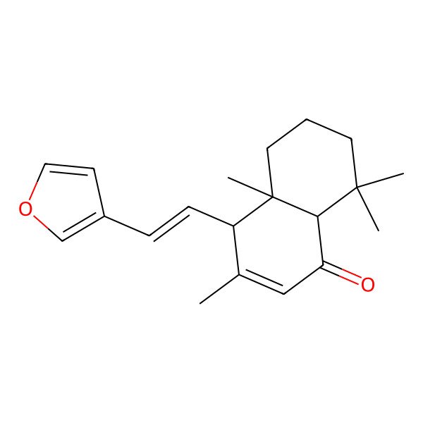 2D Structure of (4S,4aR,8aS)-4-[(Z)-2-(furan-3-yl)ethenyl]-3,4a,8,8-tetramethyl-5,6,7,8a-tetrahydro-4H-naphthalen-1-one