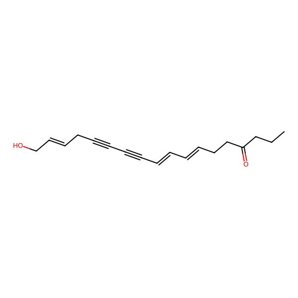 2D Structure of (7E,9E,16Z)-18-hydroxyoctadeca-7,9,16-trien-11,13-diyn-4-one