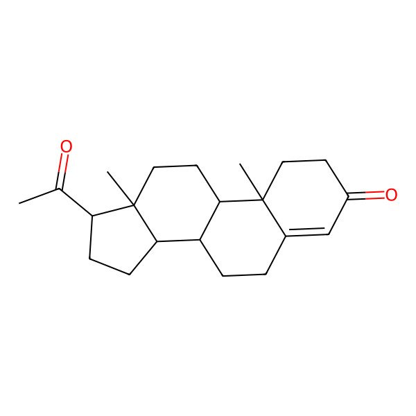 2D Structure of (8S,10R,13S,17S)-17-acetyl-10,13-dimethyl-1,2,6,7,8,9,11,12,14,15,16,17-dodecahydrocyclopenta[a]phenanthren-3-one