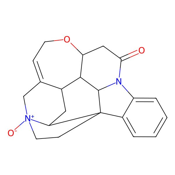 2D Structure of (4aR,5aS,8aS,13aR,15aS,15bR)-6-oxido-4a,5,5a,7,8,13a,15,15a,15b,16-decahydro-2H-4,6-methanoindolo[3,2,1-ij]oxepino[2,3,4-de]pyrrolo[2,3-h]quinolin-6-ium-14-one