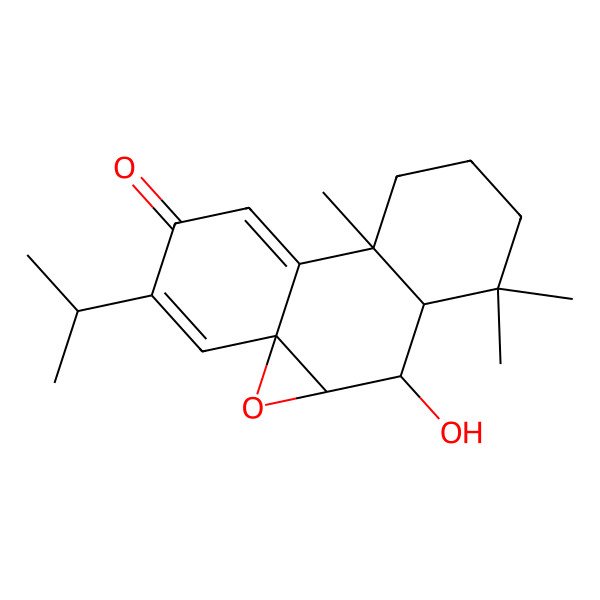 2D Structure of (7R,8S)-7,8-Epoxy-6alpha-hydroxyabieta-9(11),13-dien-12-one