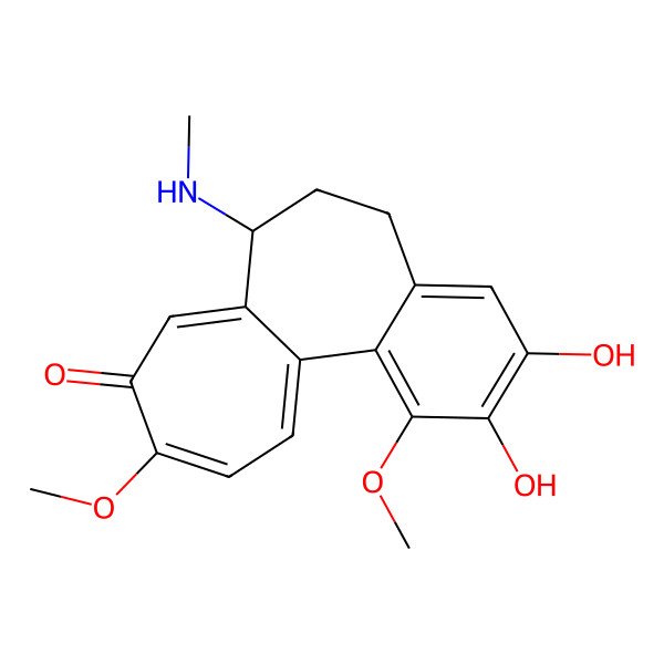 2D Structure of (7S)-2,3-dihydroxy-1,10-dimethoxy-7-(methylamino)-6,7-dihydro-5H-benzo[a]heptalen-9-one