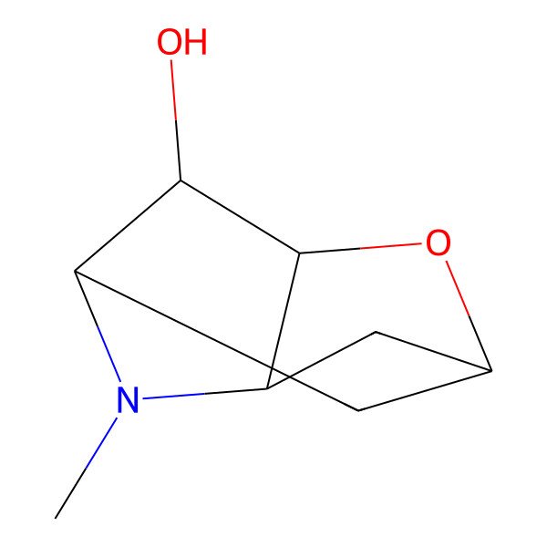 2D Structure of (7S)-6-methyl-2-oxa-6-azatricyclo[3.3.1.03,7]nonan-4-ol