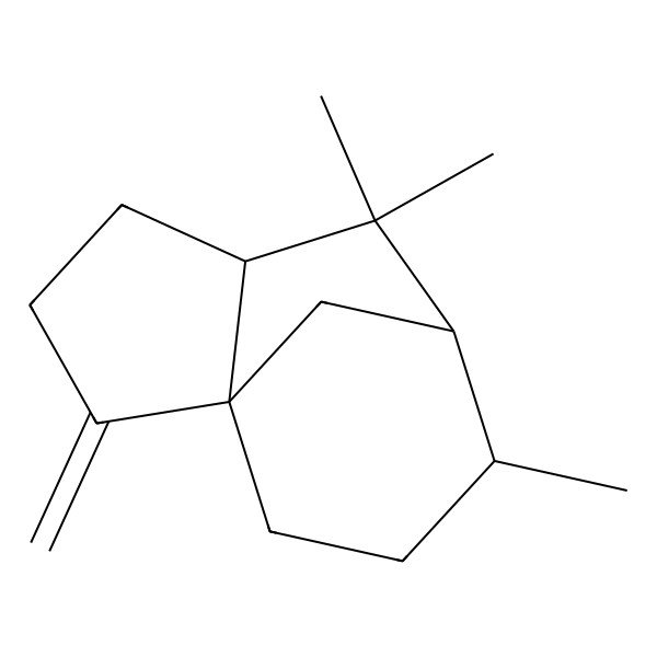 2D Structure of (7S,8R)-6,6,8-trimethyl-2-methylidenetricyclo[5.3.1.01,5]undecane