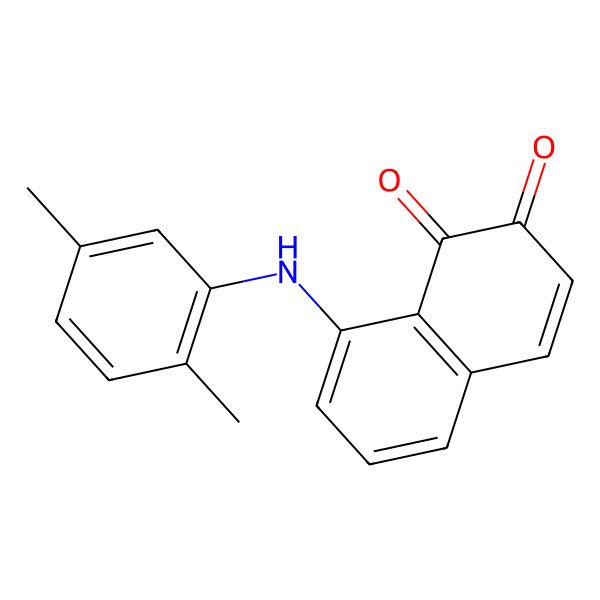 2D Structure of 8-(2,5-Dimethylanilino)naphtho-1,2-quinone 2D Structure of 8-(2,5-Dimethylanilino)naphtho-1,2-quinone