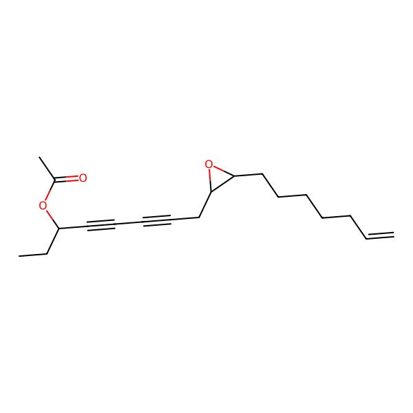2D Structure of 8-[(2R,3S)-3-hept-6-enyloxiran-2-yl]octa-4,6-diyn-3-yl acetate