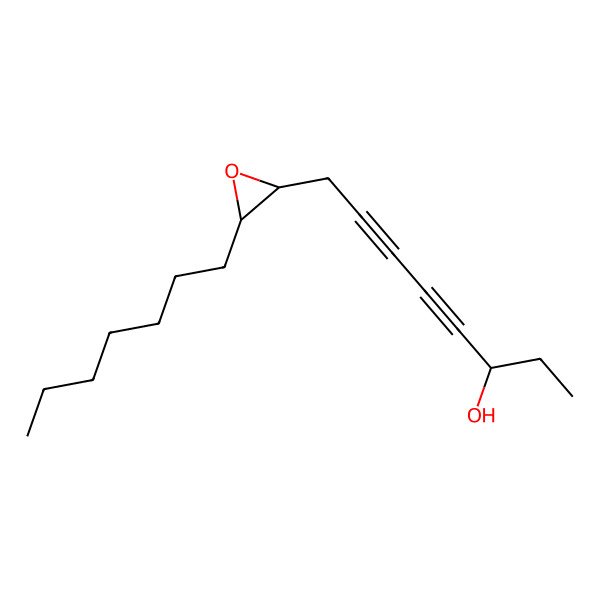 2D Structure of 8-[(2R,3S)-3-heptyloxiran-2-yl]octa-4,6-diyn-3-ol