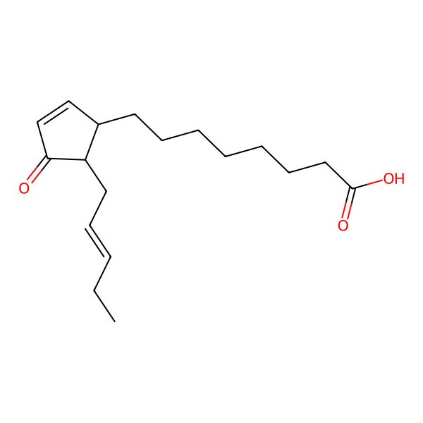 2D Structure of 8-[(1R,5S)-4-oxo-5-[(Z)-pent-2-enyl]cyclopent-2-en-1-yl]octanoic acid