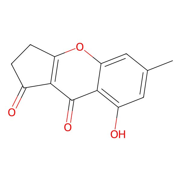 2D Structure of 8-Hydroxy-6-methyl-2,3-dihydrocyclopenta[b]chromene-1,9-dione